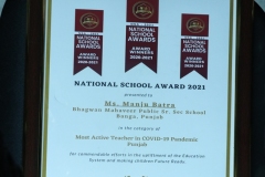 Online Most Active Teacher in Covid 19 Pandemic by NSA